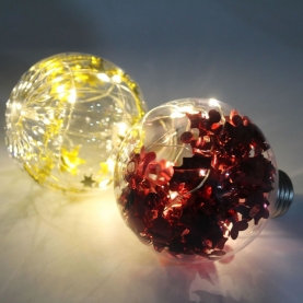 LED 防碎透明圣诞球 